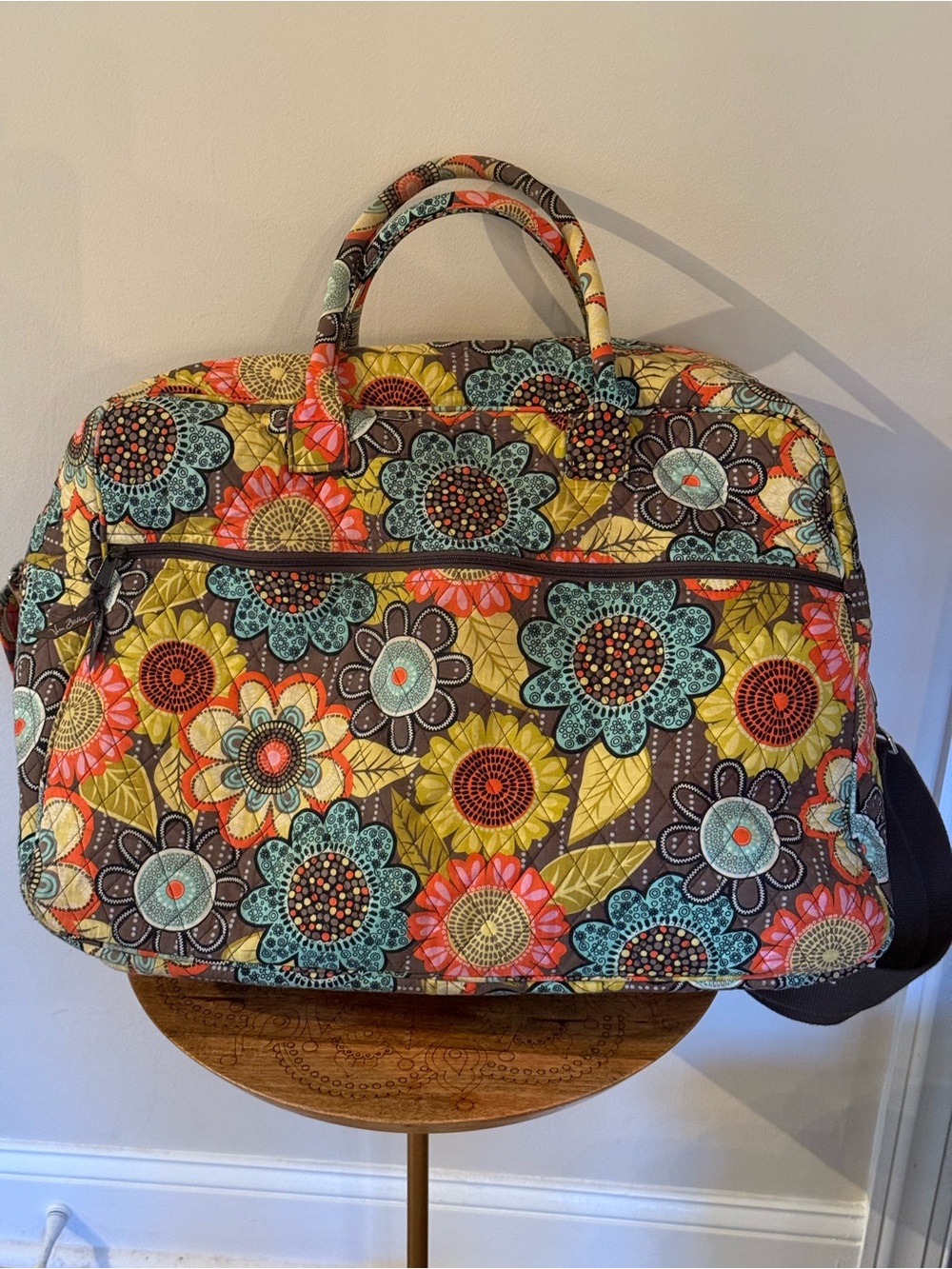 Vera Bradley Flower Shower Travel Duffle Grand Weekender Bag